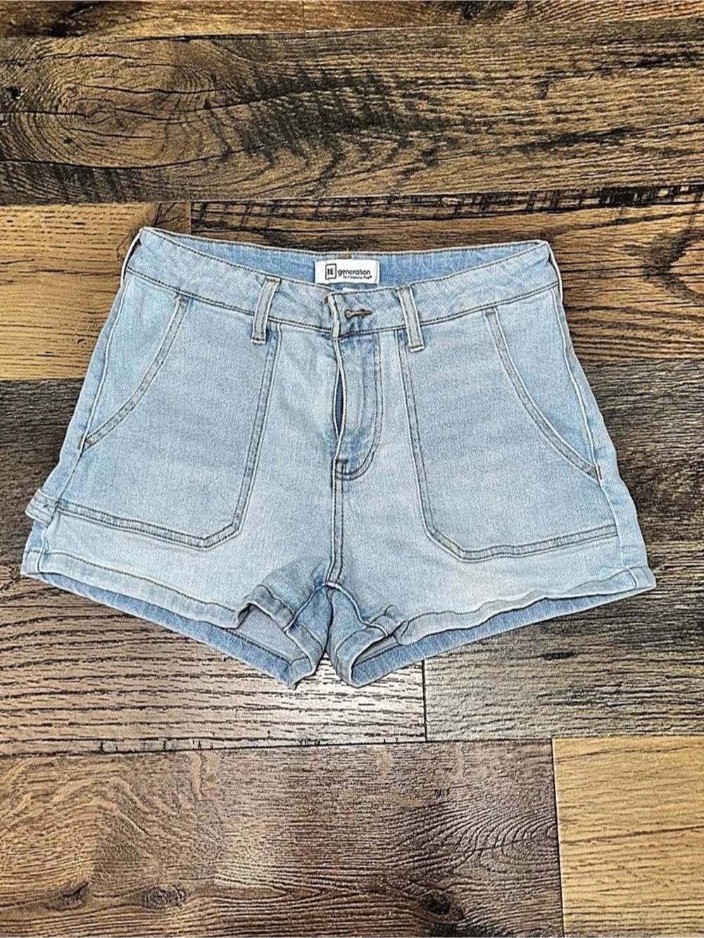Celebrity Pink Blue Jean Shorts Like New